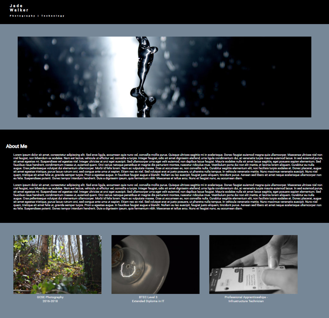 A preview of the main page.